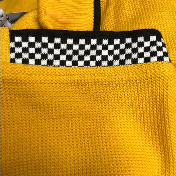 Vintage Jerzees Mens Polo Shirts with Checkers Sleeves Size XL Yellow - Picture 4 of 5
